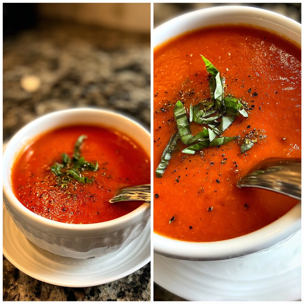 Healthy Crockpot Tomato Basil Soup