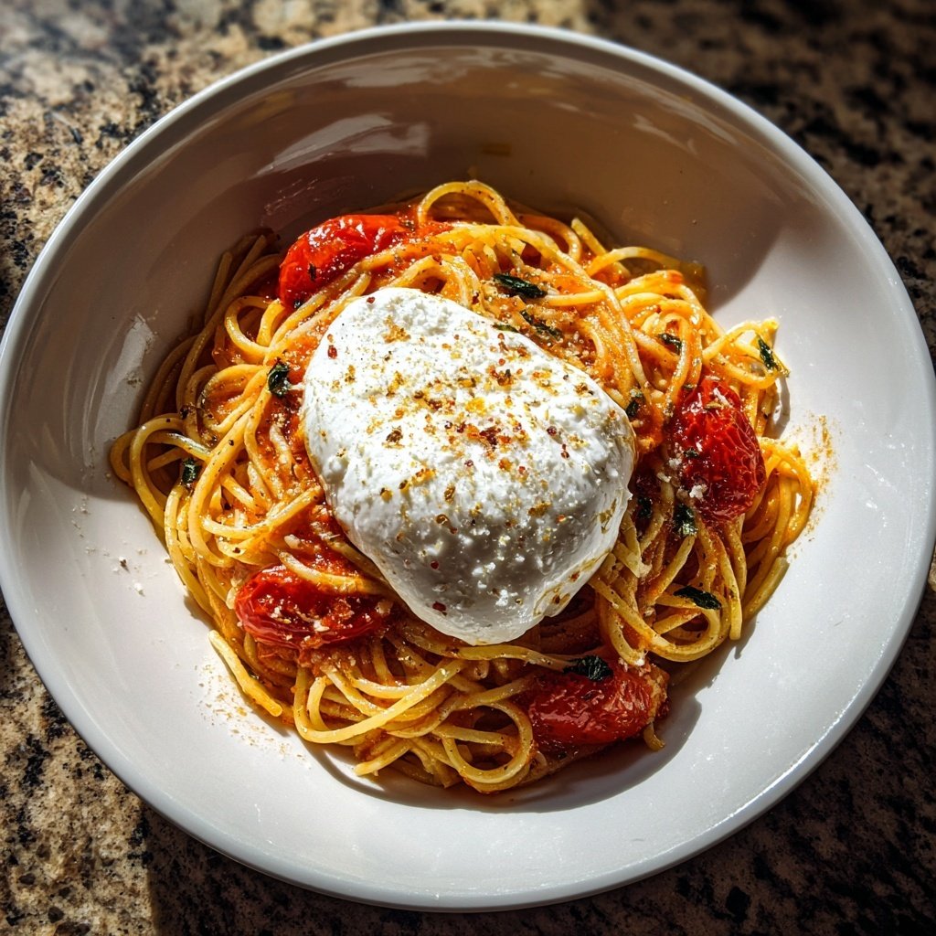 Romantic Tomato Burrata Pasta