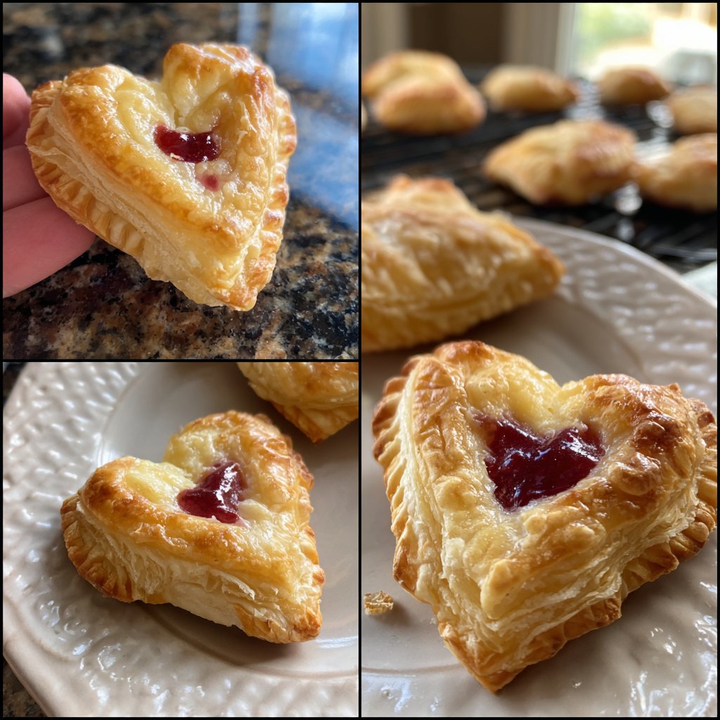 Valentines Snacks Mini Puff Pastries