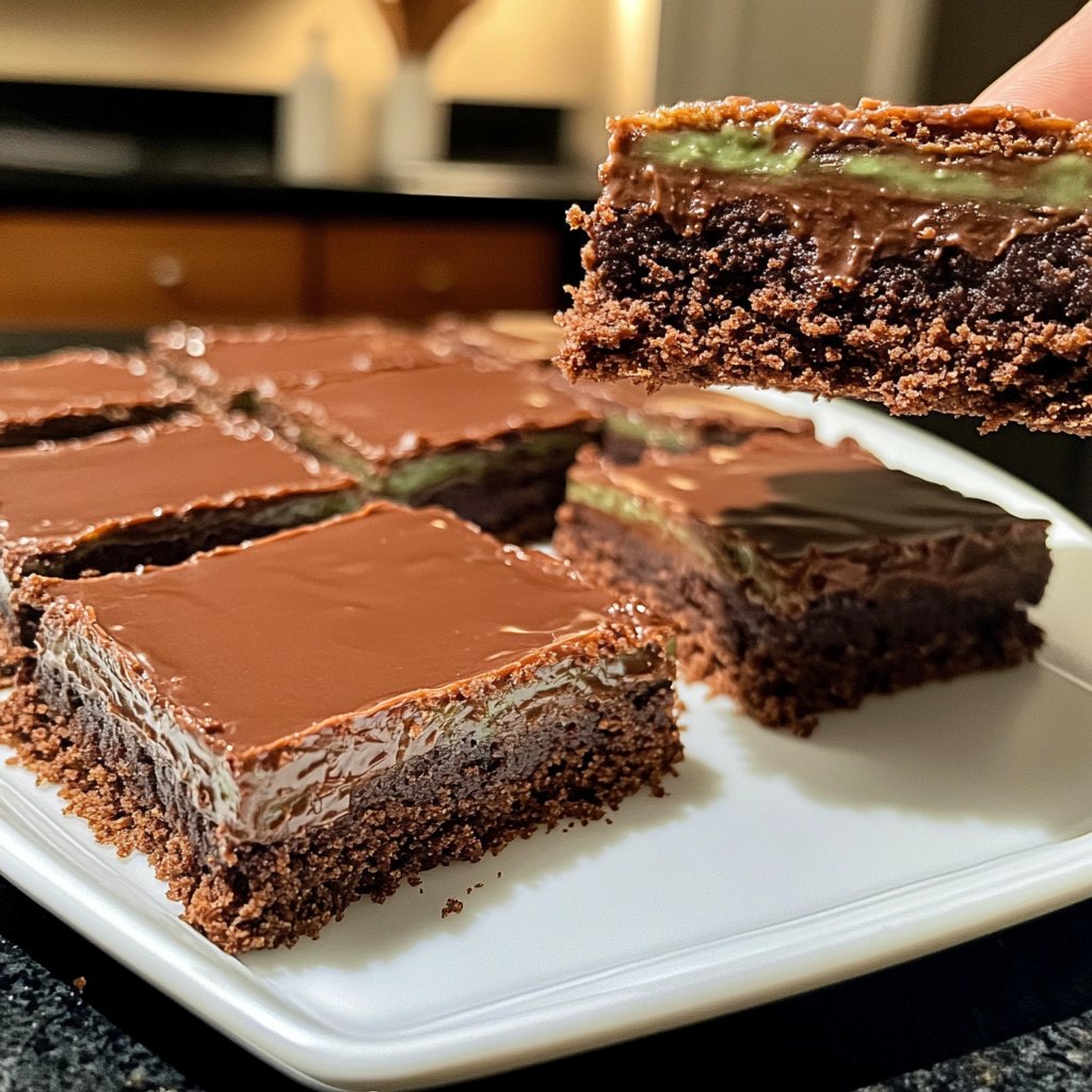 Chocolate Mint Slice Bars