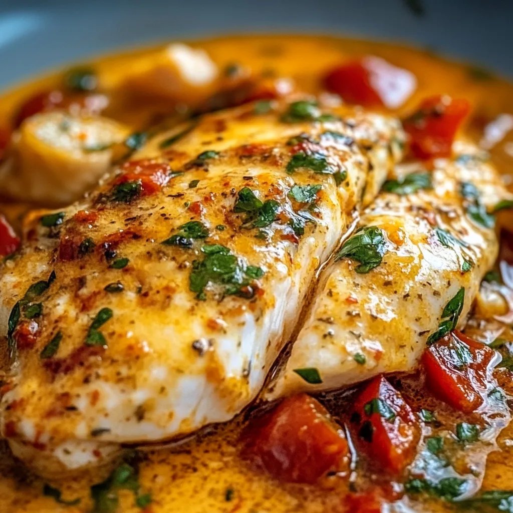 Quick Tilapia in Roasted Pepper Sauce