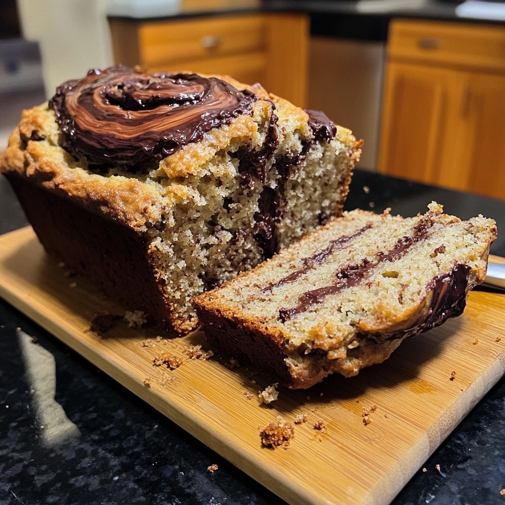 Banana Bread with Nutella Swirl Recipe