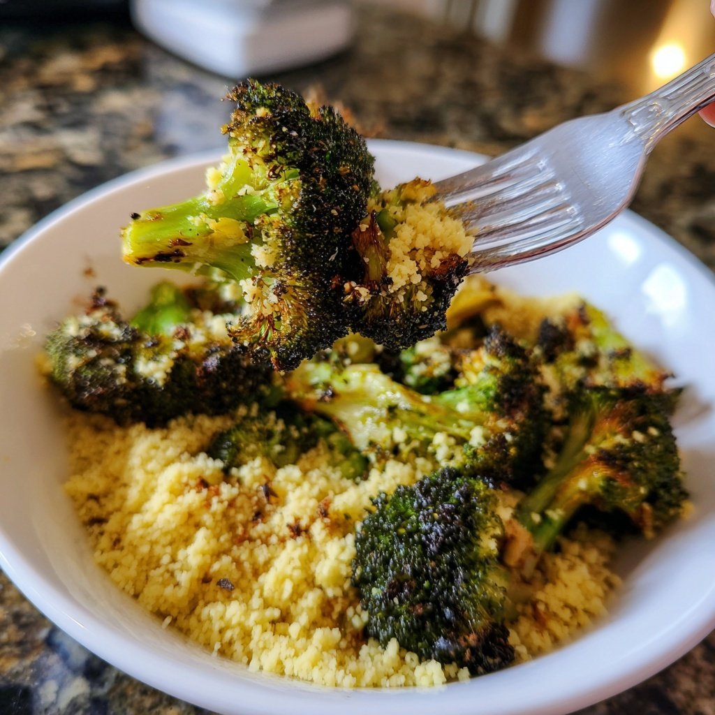 Roasted Broccoli Lemon Couscous