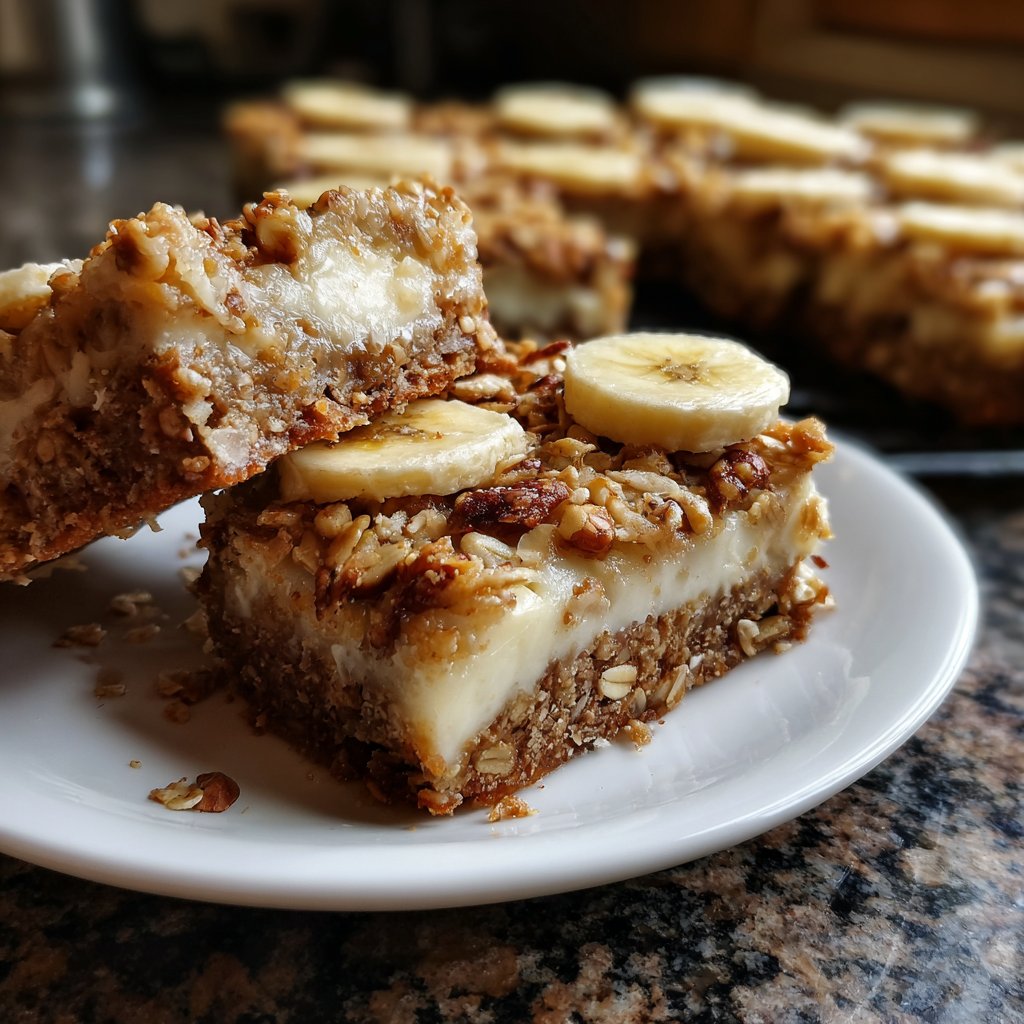 Banana Oat Yogurt Squares