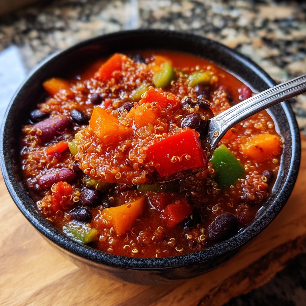 Healthy Crockpot Quinoa Chili