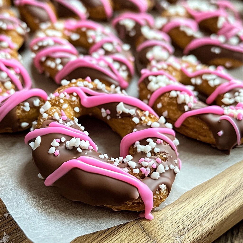 Valentines Snacks Chocolate Dipped Pretzels