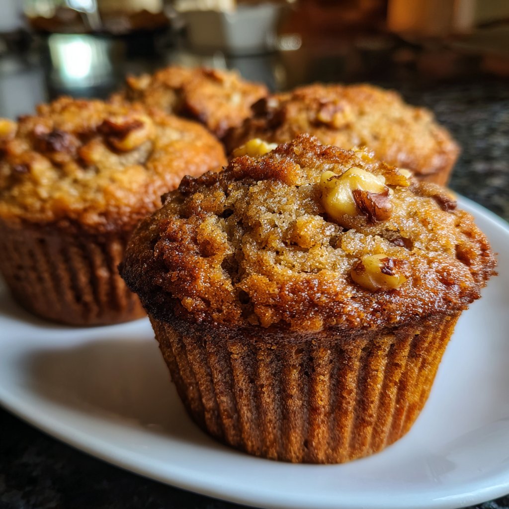Chocolate Banana Walnut Muffins