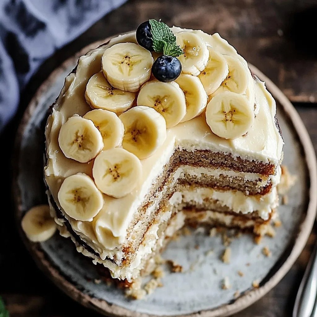 Heavenly Banana Cake with Cream Cheese Frosting 🍌🍰
