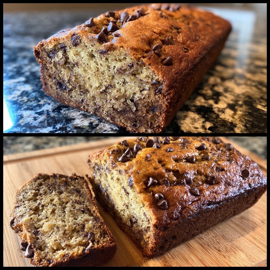 Banana Bread with Chocolate Chips Recipe