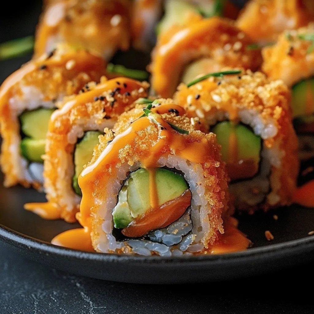 Perfectly Crispy Fried Salmon & Avocado Rolls