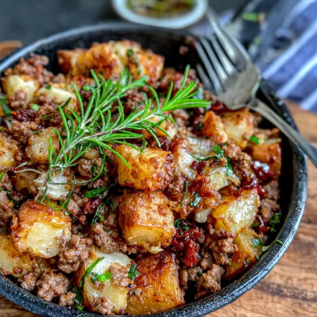 Hamburger Meat And Potato Skillet