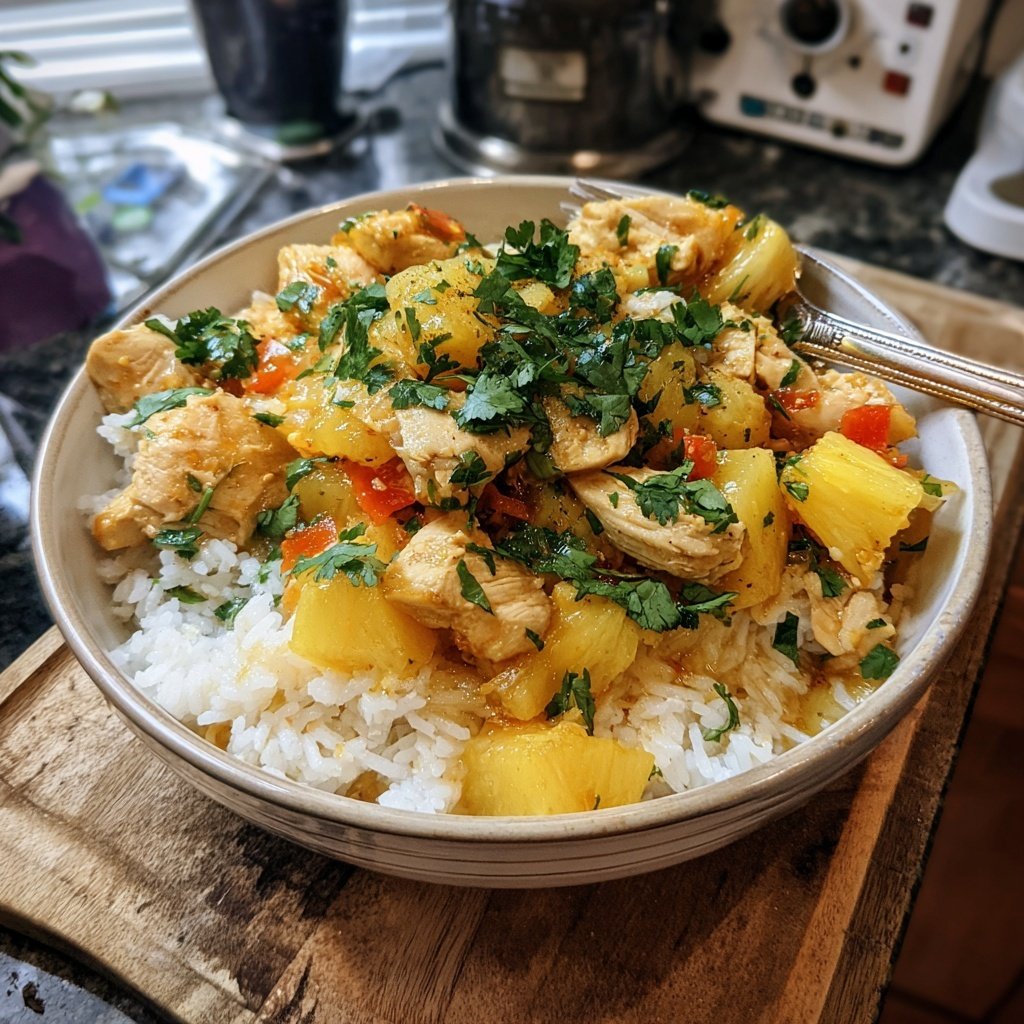 Sweet Pineapple Chicken Rice Bowl