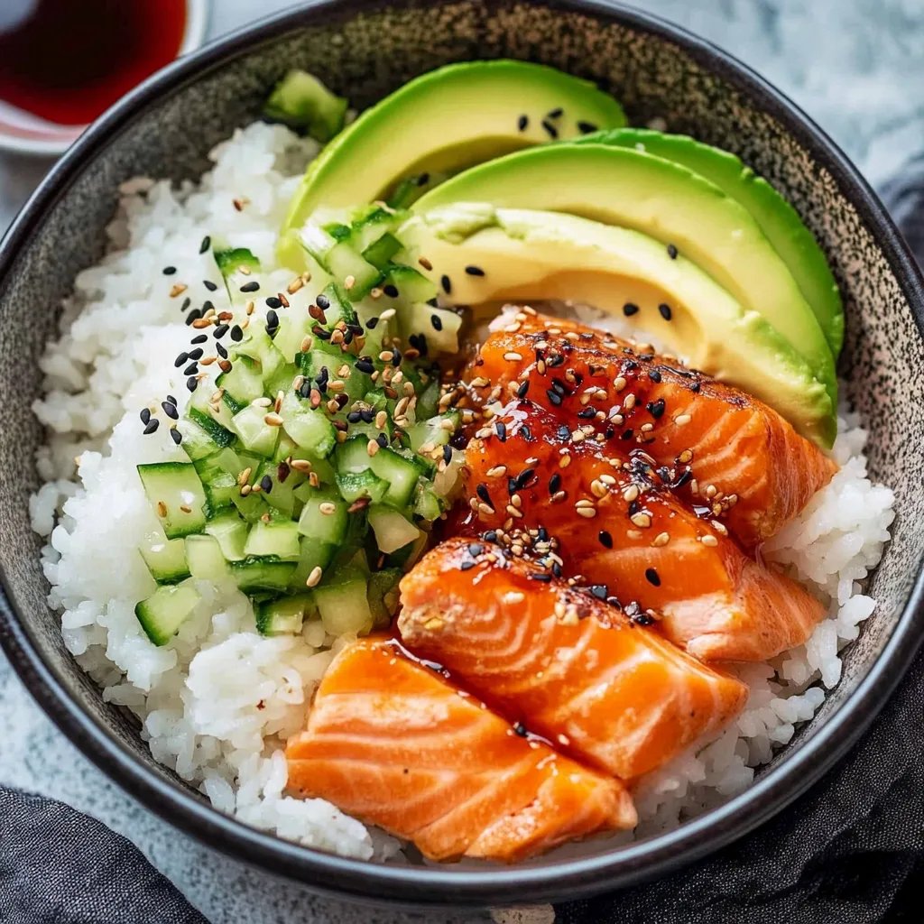 Baked Salmon Sushi Bowl