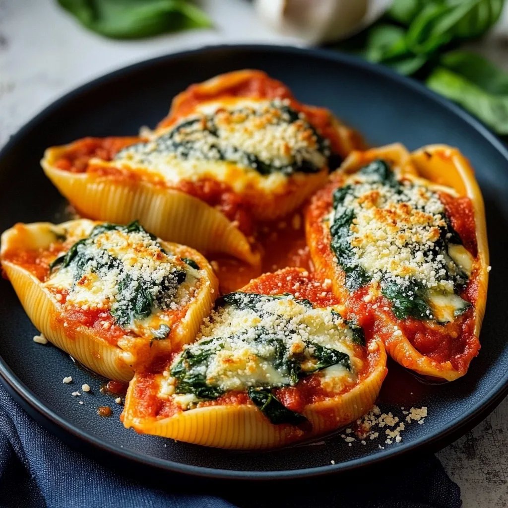 Easy Spinach and Ricotta Stuffed Shells