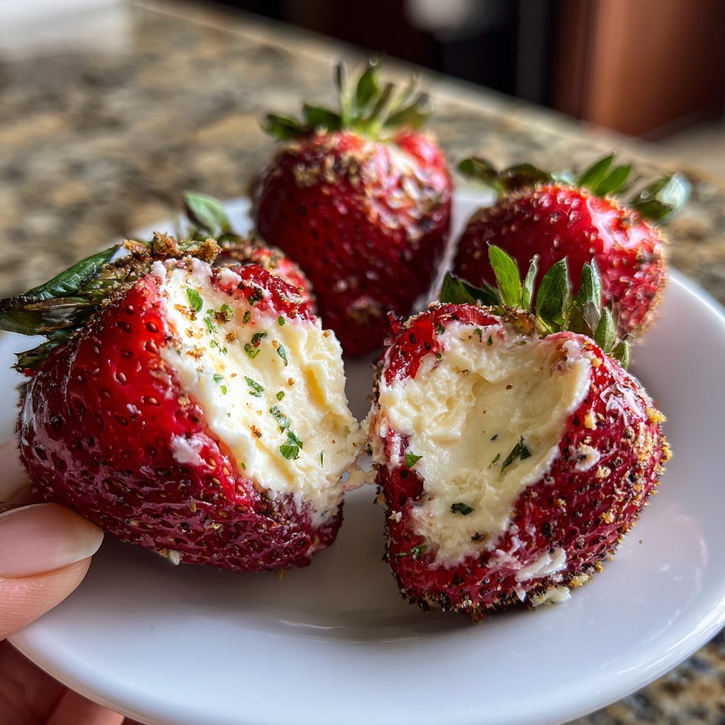 Cheesecake Stuffed Strawberries