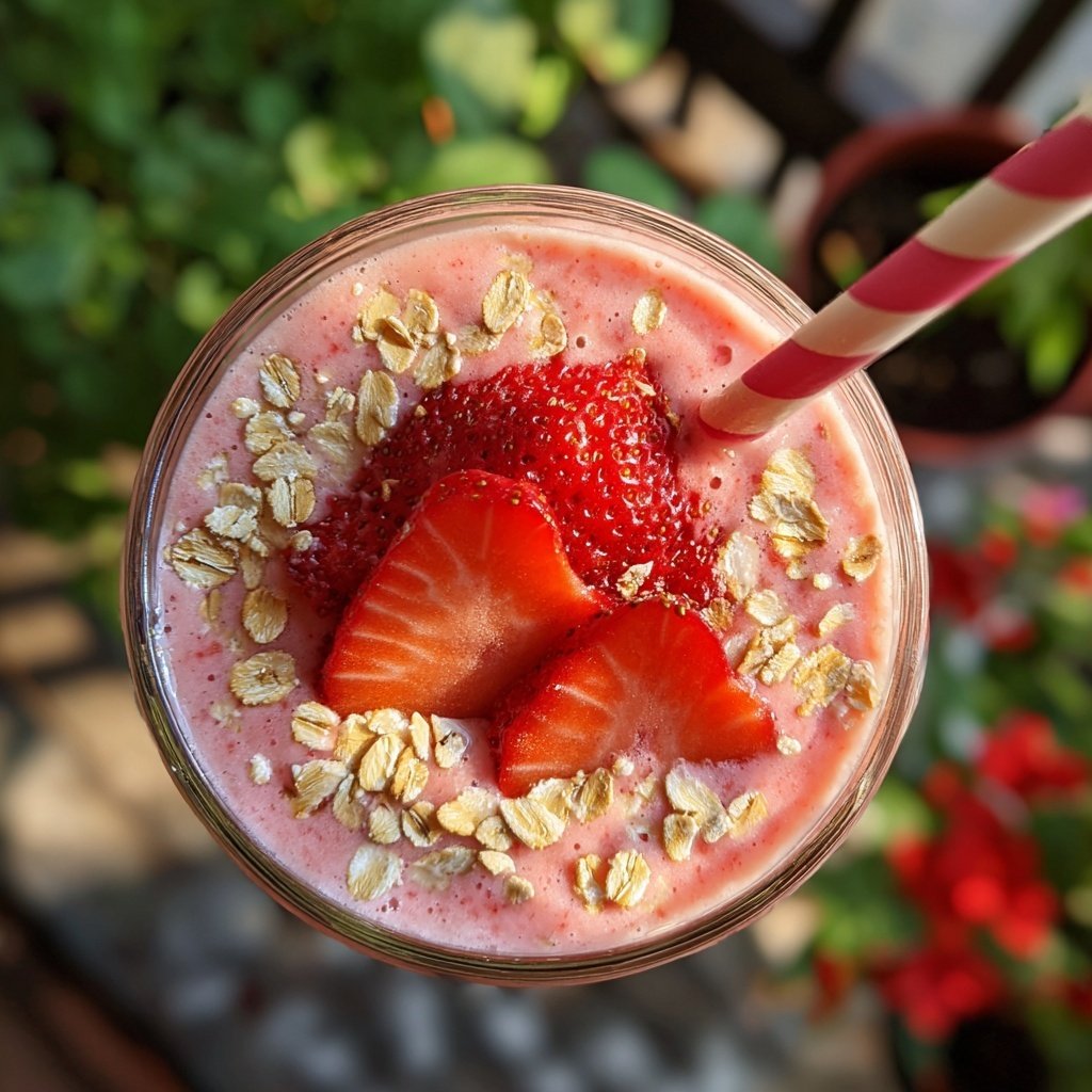 Strawberry Oatmeal Smoothie
