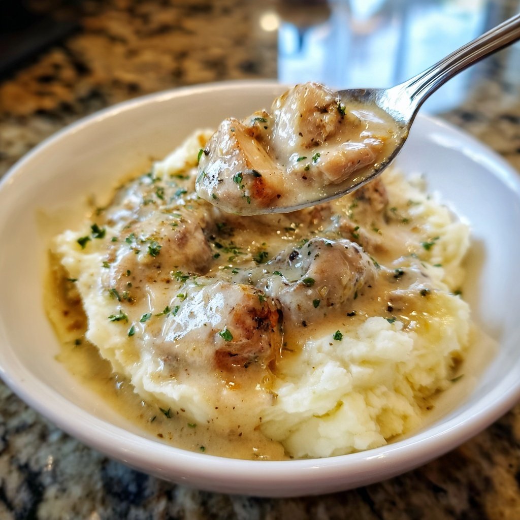 Comfort Food Creamy Chicken and Mashed Potatoes