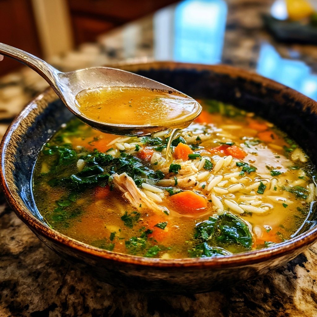 Spring Soup With Lemon And Orzo