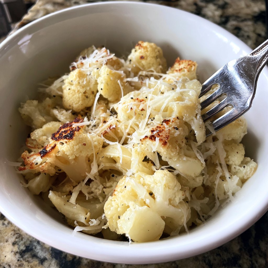 Roasted Cauliflower Garlic Pasta