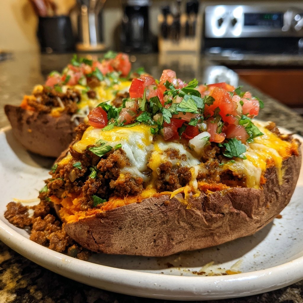 Easy Taco Stuffed Sweet Potatoes