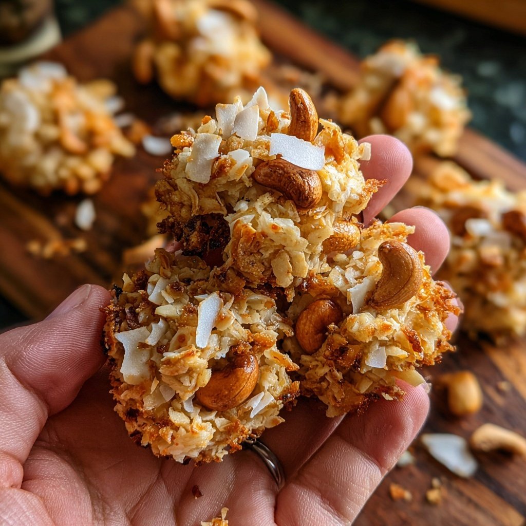 Healthy Cashew Coconut Snack Clusters