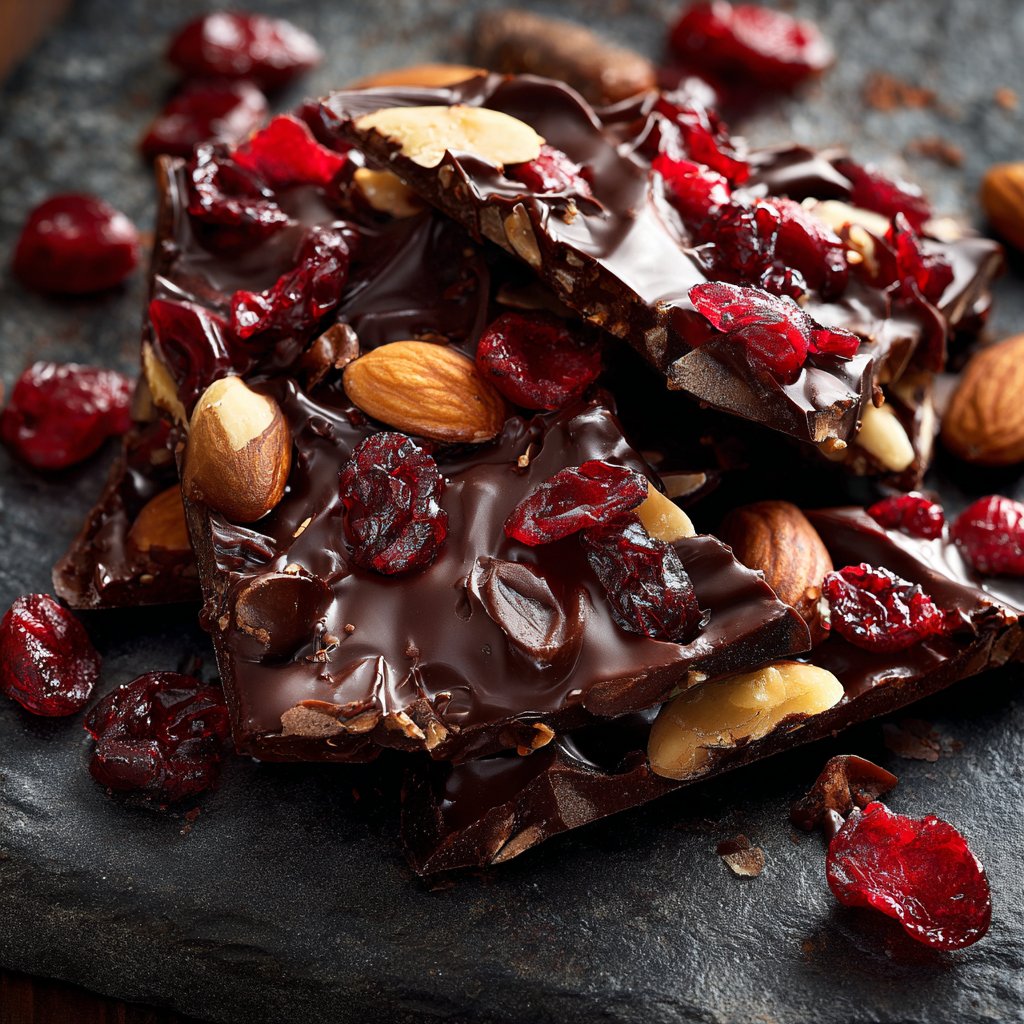 Chocolate Cranberry Almond Bark