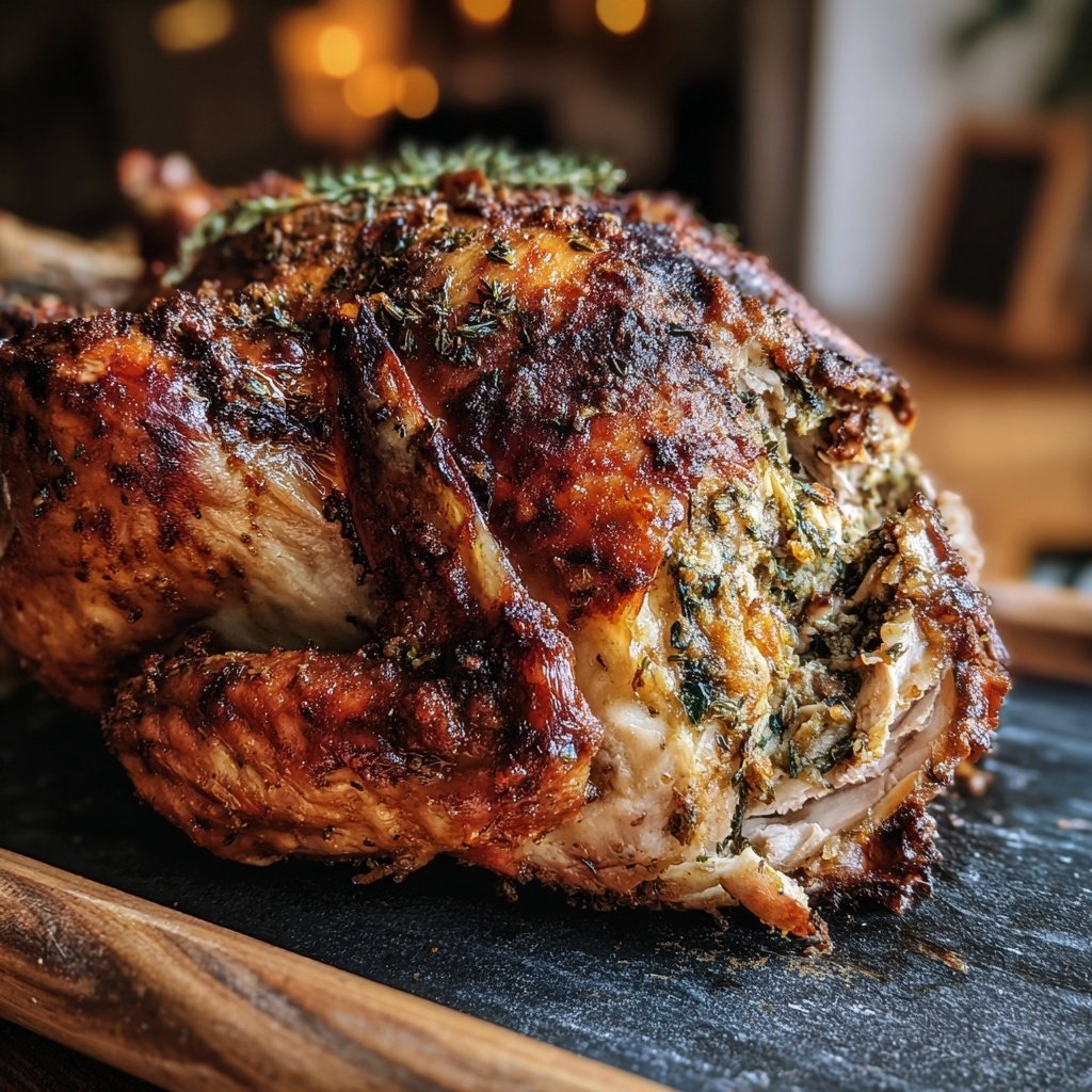 Seasonal & Festive Thanksgiving Herb Stuffed Turkey