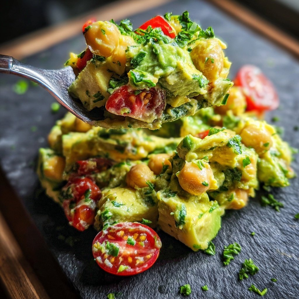 Healthy & Light Avocado Chickpea Salad