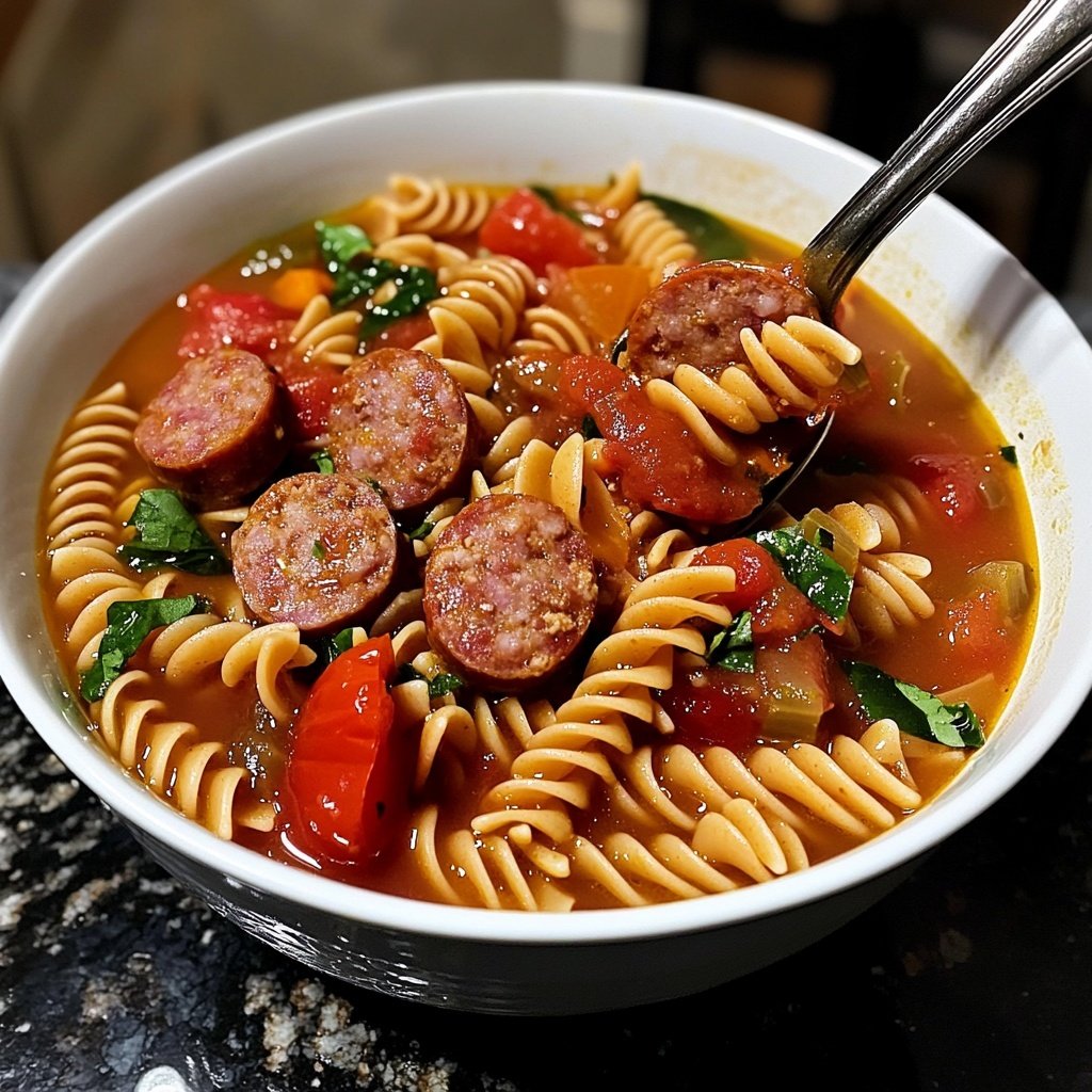 Italian Sausage Pasta Soup
